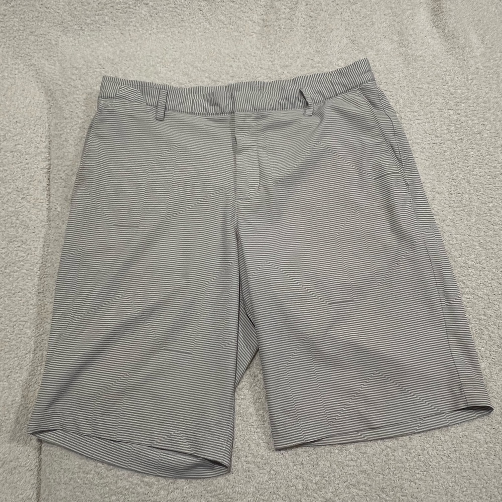 Nike Men's Black and White Striped Shorts